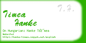 timea hanke business card